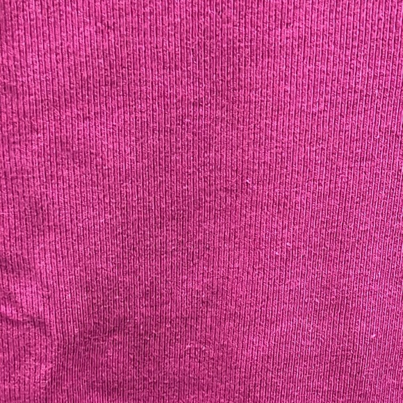 Maurices 24/7 Solid Ribbed Lettuce Edge Scoop Neck Tee - Magenta Orchid - Medium - Picture 4 of 9